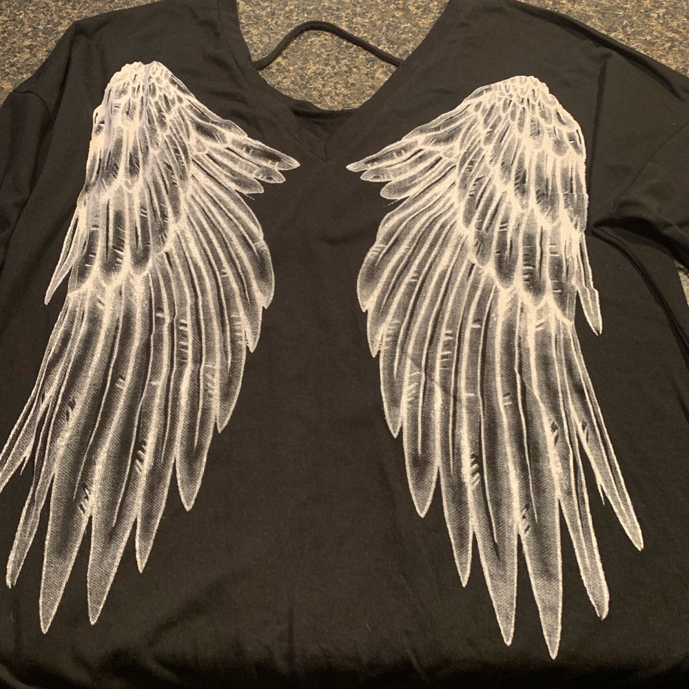 3/4 Sleeve Black Top